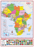 Africa Political Active Learning Wall Map