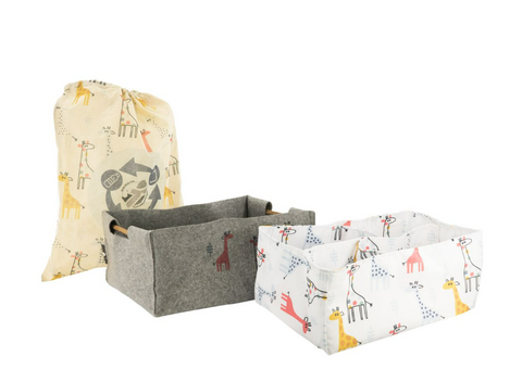 Totes Babe  Giraffe Nursery Caddy Grey