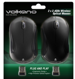 Volkano Vector Duo Pack of 2 Vector Wireless Mouse - black