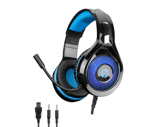 HP DHE-8010 Multimedia/Gaming Headset w Microphone AUX LED