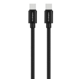 Volkano Slim series Type-C to Type-C cable, black, 1.2m
