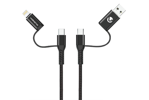Volkano Weave series 4-in-1 charge & data cable