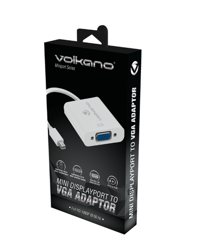 Volkano Miniport series Mini Displayport to VGA socket adaptor