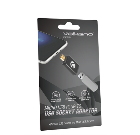 Volkano OTG series Micro USB plug to USB socket adaptor