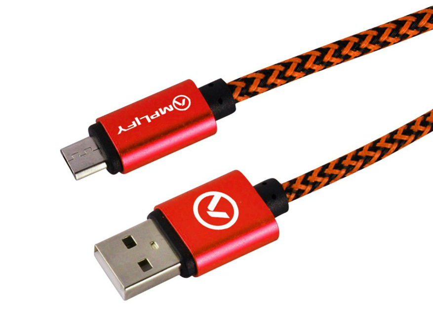 Amplify Pro Linked series Micro USB braided cable - 2meter - black/bl ...