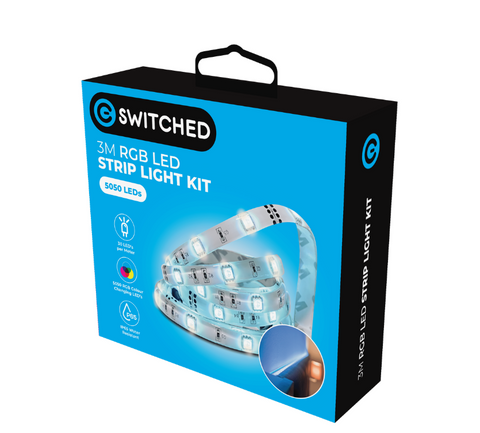 Switched 3M RGB LED Strip Light Kit