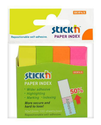 Stick 'n Note Paper Index Tabs
