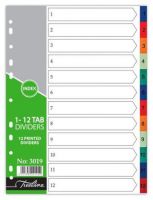 Treeline A4 File Divider Plastic Tab1-12