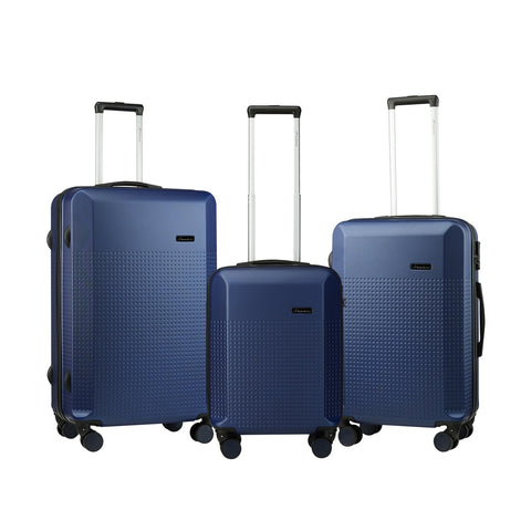 Travelwize Cyclone 3-Pc ABS Luggage Set. Navy