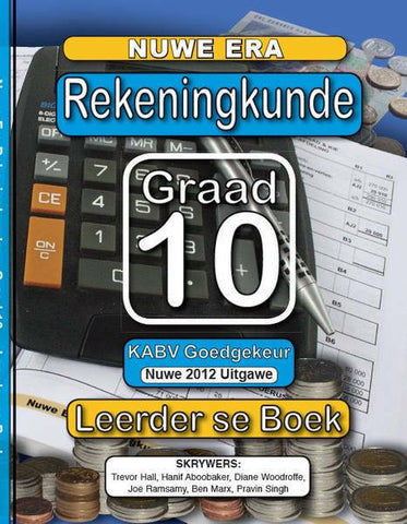 Nuwe Era Rekeningkunde Graad 10 Leerderboek