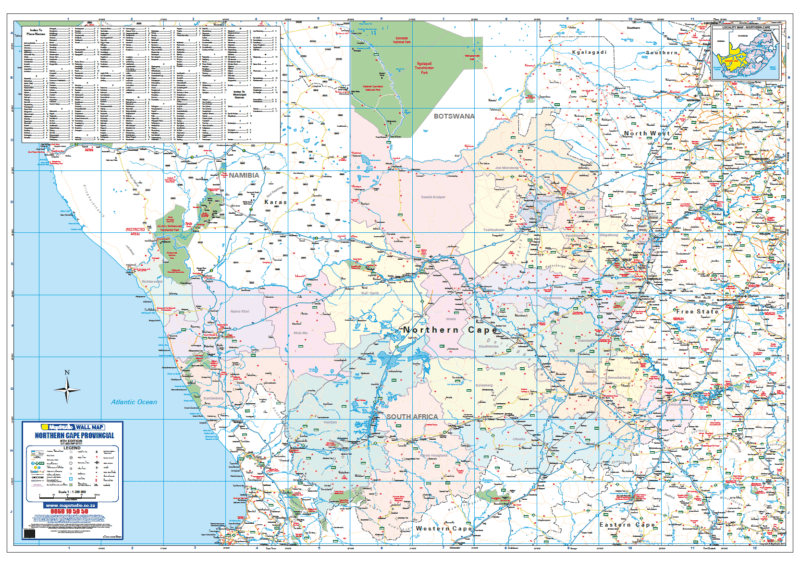 Northern Cape Provincial Wall Map – Elex Academic Bookstore