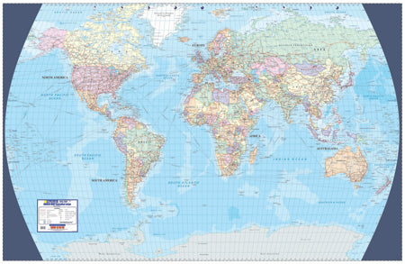 World Executive Large Wall Map