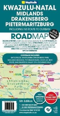Kwazulu-Natal road map - Pietermaritzburg, Midlands & Drakensberg (Sheet map, folded, 5th ed)