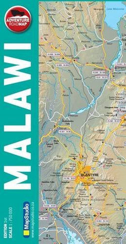 Malawi Adventure Road Map 1:750 Map Studio