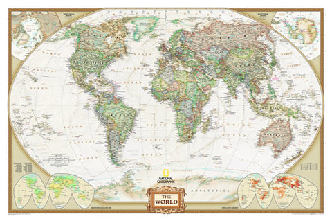 World Political Wall Map (National Geographic – Decorative)