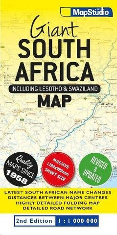 Giant South Africa map: Including Lesotho & Swaziland