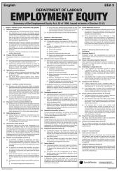 Employment Equity Act – Poster