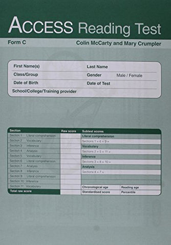 Access Reading Test (ART): Form C PK10
