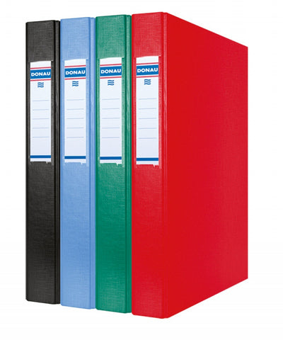 DONAU A4 2R 40mm RING BINDER PP BLACK (Each)
