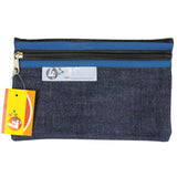 4KIDS SCHOOL PENCIL BAG DENIM 22cm BLUE