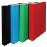 RINGBINDER A4 CASED BOARD 2R 25mm BLACK (Each)
