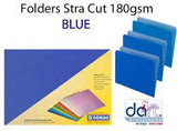 FOLDERS 5 TAB CUT 180gsm 100`s BLUE