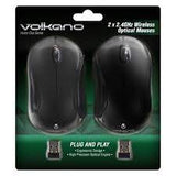 Volkano Vector Duo Pack of 2 Vector Wireless Mouse - black
