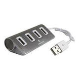 Volkano Pivot series 4 port USB Hub - silver