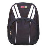 Sportec 2 Stripe School Bag - 600D, 2 Division and Front Pocket Polyester