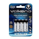 Volkano Extra Series Alkaline Batteries - AA Pack of 4