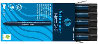 MAXX 240 - SLIM PERMANENT MARKER 1 - 2MM Black 10's