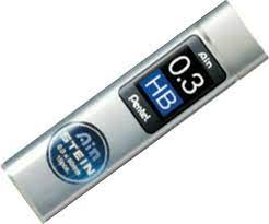 Pentel Ain Stein Mechanical Pencil Lead, 0.3mm H, 30 Leads