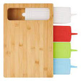 Eiger Bernese Bamboo Cutting Board with Prep Storage Containers