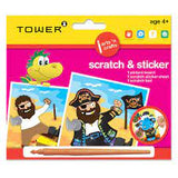 TOWER KIDS SCRATCH & STICKER 157 X 180MM