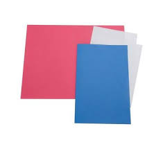 FOLDERS STRAIGHT CUT 160gsm 100`s PASTEL BLUE 355x460