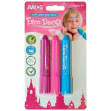 AMOS FACE PAINT/DECO BLISTER GIRLS - FDB3G