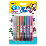 AMOS GLITTER GLUE 10.5ml 5pcs 12`s CLASSIC - GCL10B5