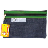 4KIDS SCHOOL PENCIL BAG DENIM 22cm BLUE