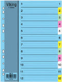 Bantex Viking Pastel Manilla Board Dividers and Indexes