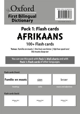 Oxford First Bilingual Dictionary pack 1 cards Afrikaans
