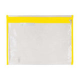 POLYKING SCHOOL CLEAR LIBRARY BAG WITH ZIP 36 X 27CM GREEN