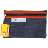 4KIDS SCHOOL PENCIL BAG DENIM 22cm BLUE