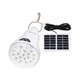 Switched Solar Powered LED Light Bulb, Solar Panel Included - White