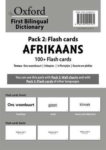 Oxford First Bilingual Dictionary pack 2 cards Afrikaans