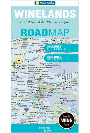 Winelands of the Western Cape turist map